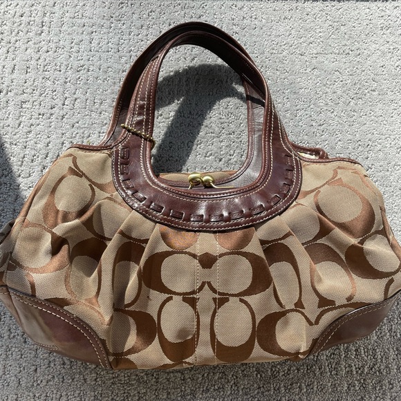 Coach Signature Ergo Shoulder Bag Tan & Brown from 2008 - Picture 1 of 6